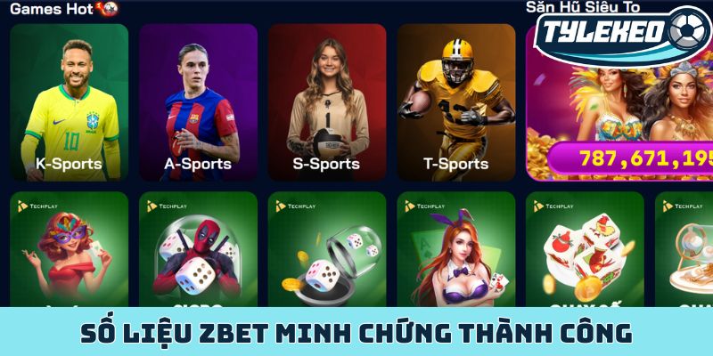Số liệu Zbet minh chứng thành công