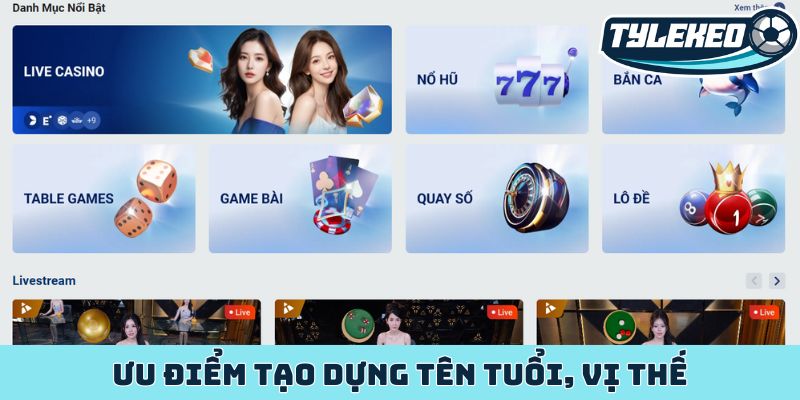 Ưu điểm tạo dựng tên tuổi, vị thế